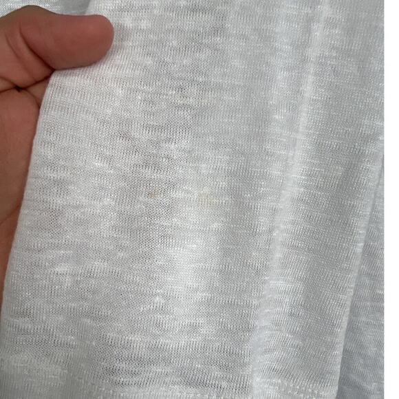 Tahari Burnout 100% Linen 3/4 Sleeve Tee Size 1X - Picture 4 of 7